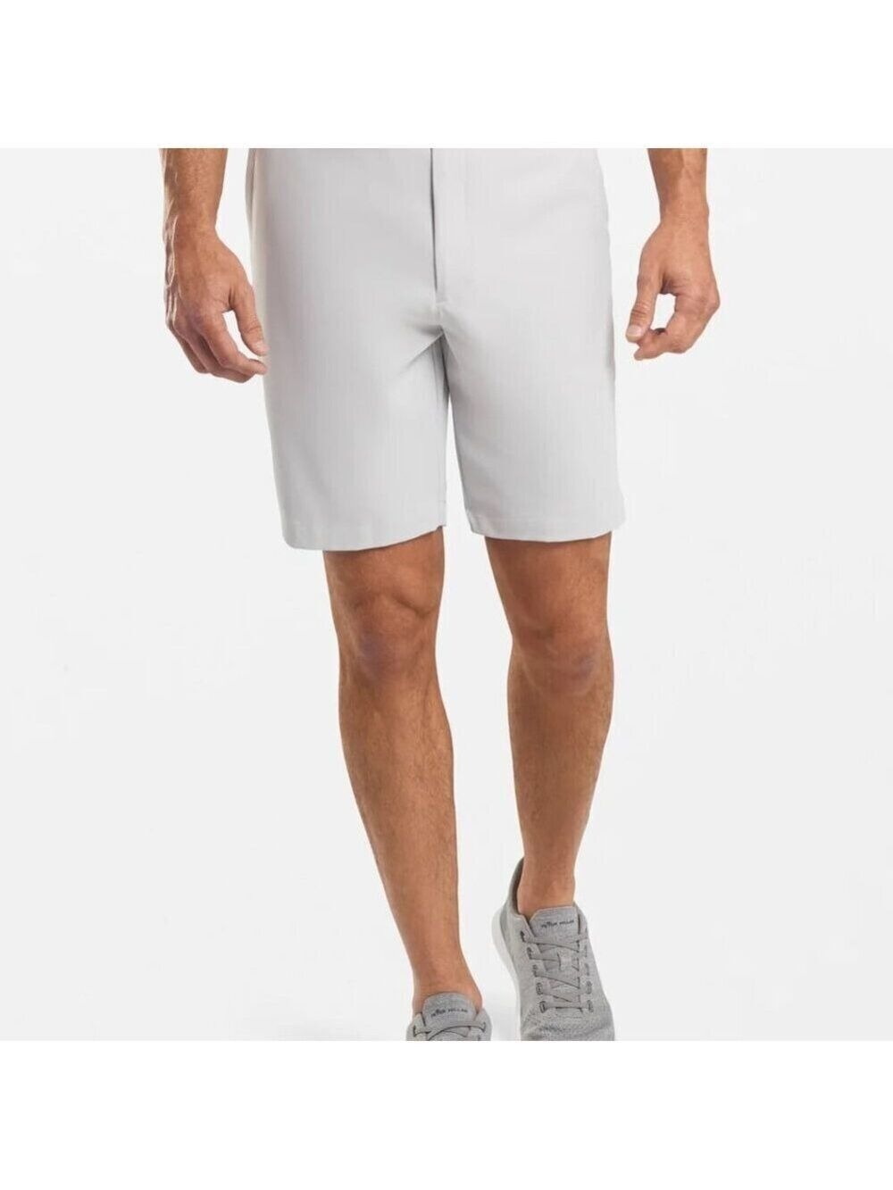 Peter Millar Men's Salem Performance Light Gray Flat Front Shorts Size 44 golf